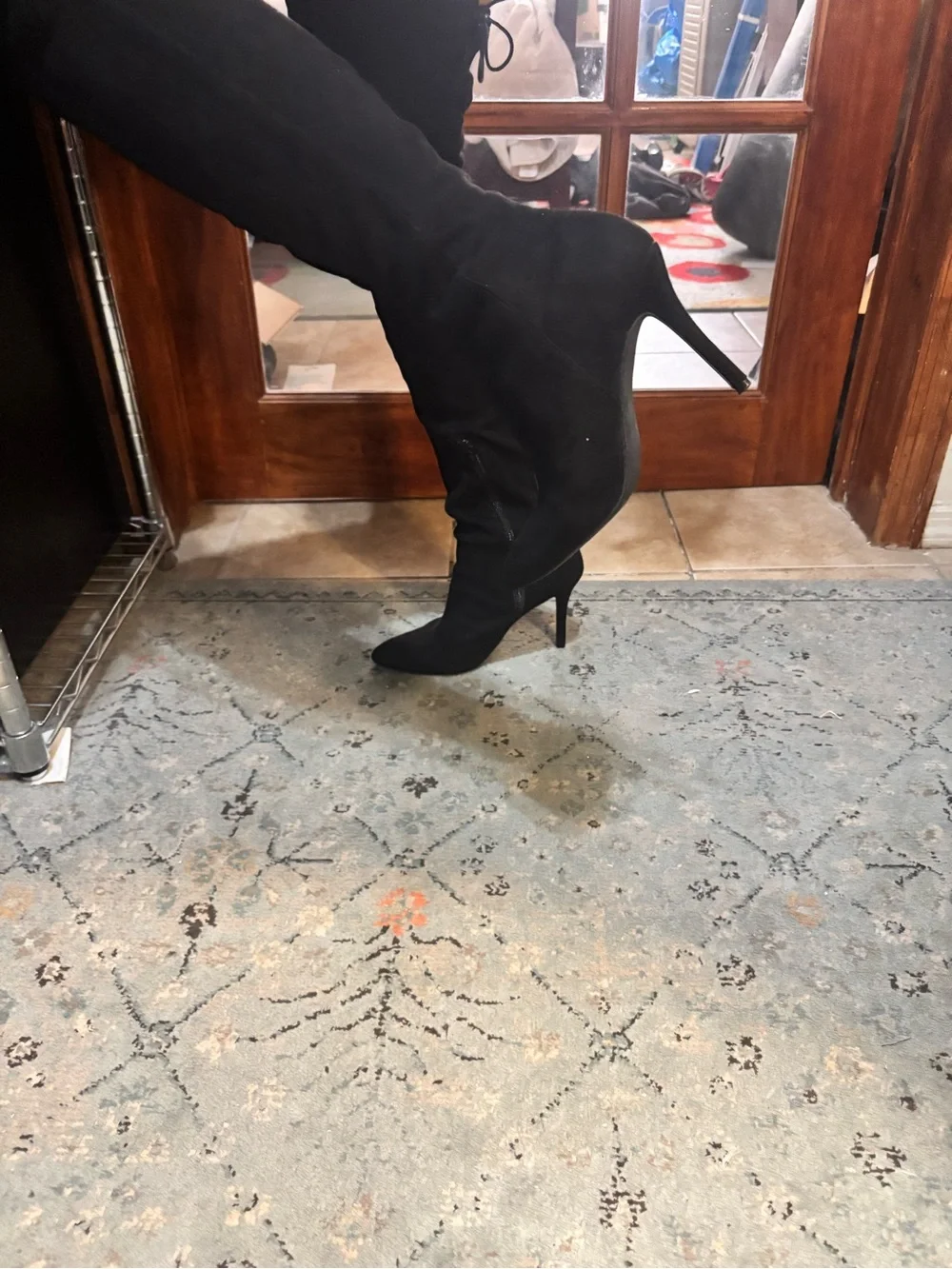 H&M Black Over-the-Knee Pointed Toe Boots